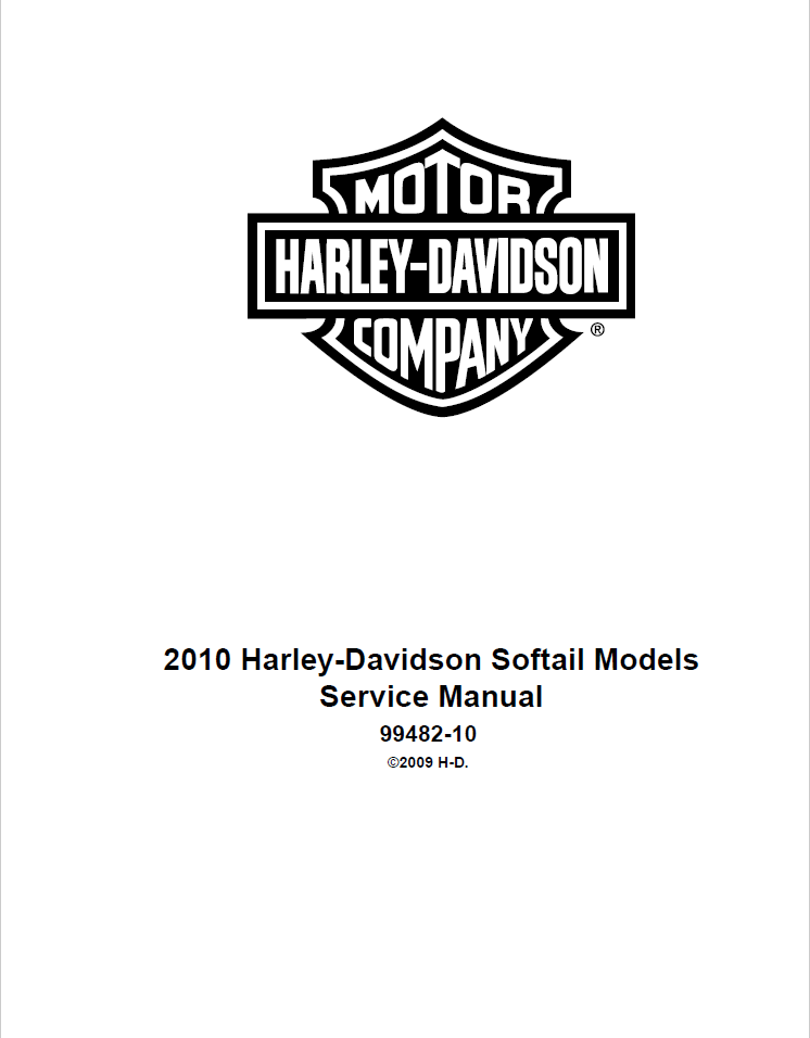 Harley Davidson 2010 Softail Models Service & Electrical Diagnostic Manual