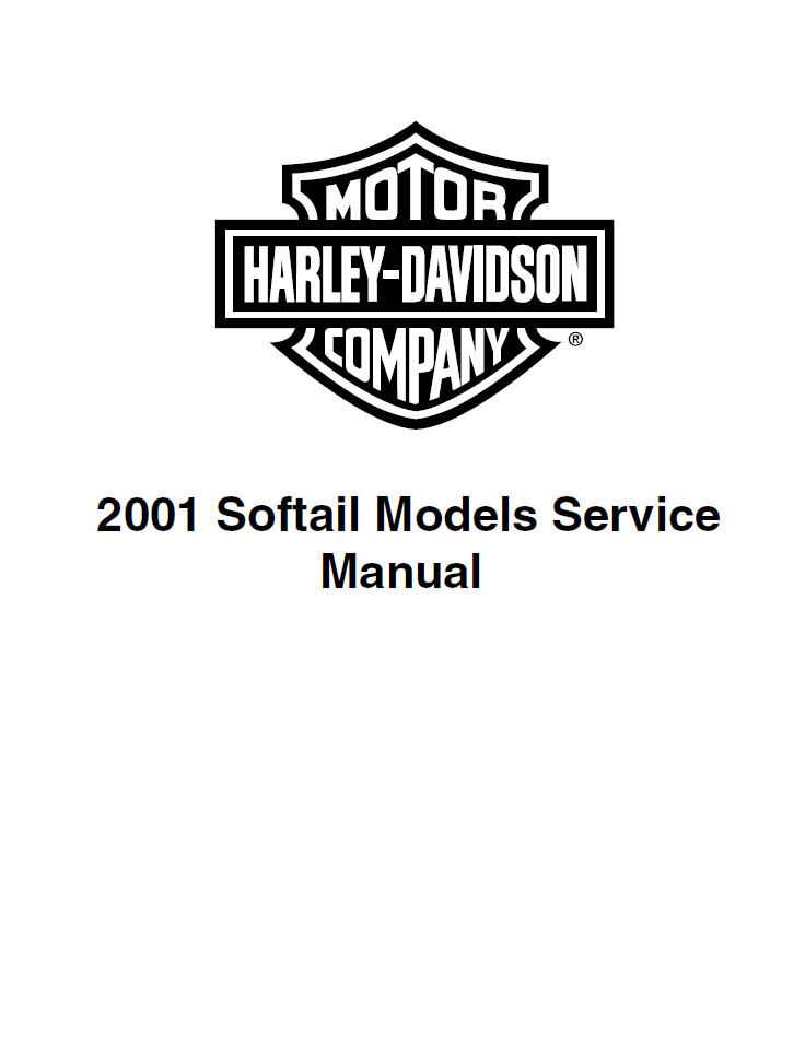 Harley Davidson 2001 Softail Models Service & Electrical Diagnostic Manual