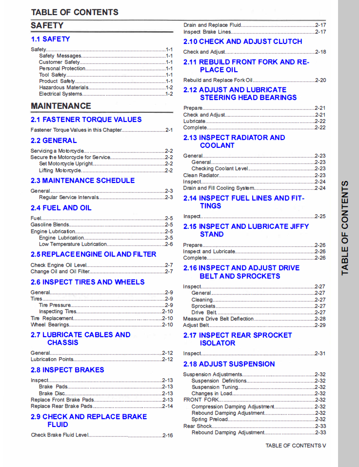 Harley Davidson 2024 Sportster RH1250S Service Manual