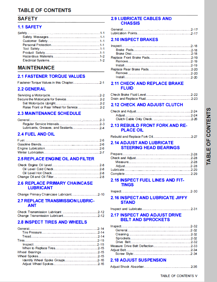 Harley Davidson 2021 Softail Models Service Manual