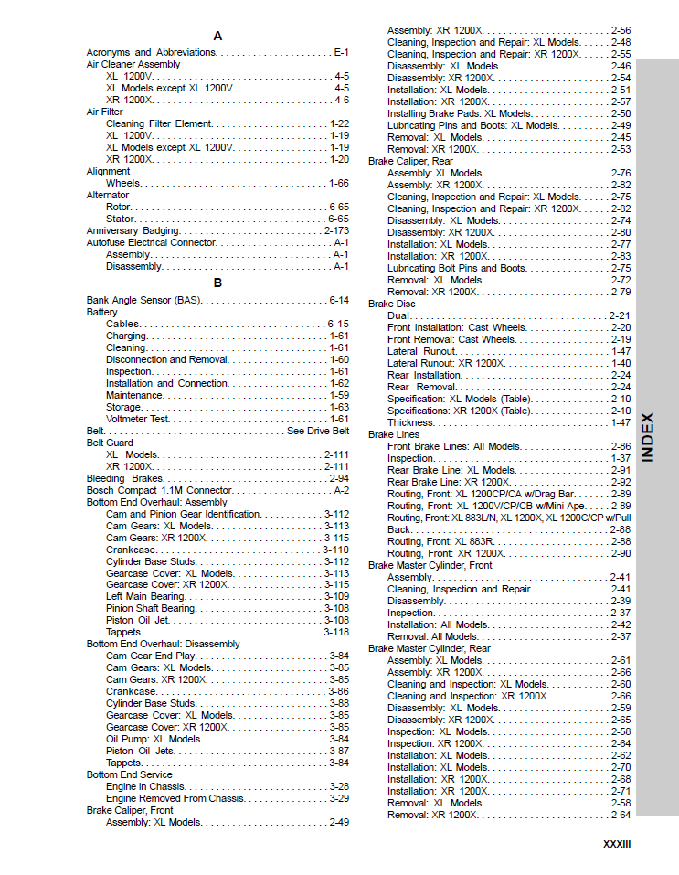 Harley Davidson 2013 Sportster Models Service & Electrical Diagnostic Manual