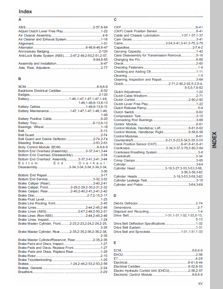 Harley Davidson 2022 Sportster XL Models Service Manual