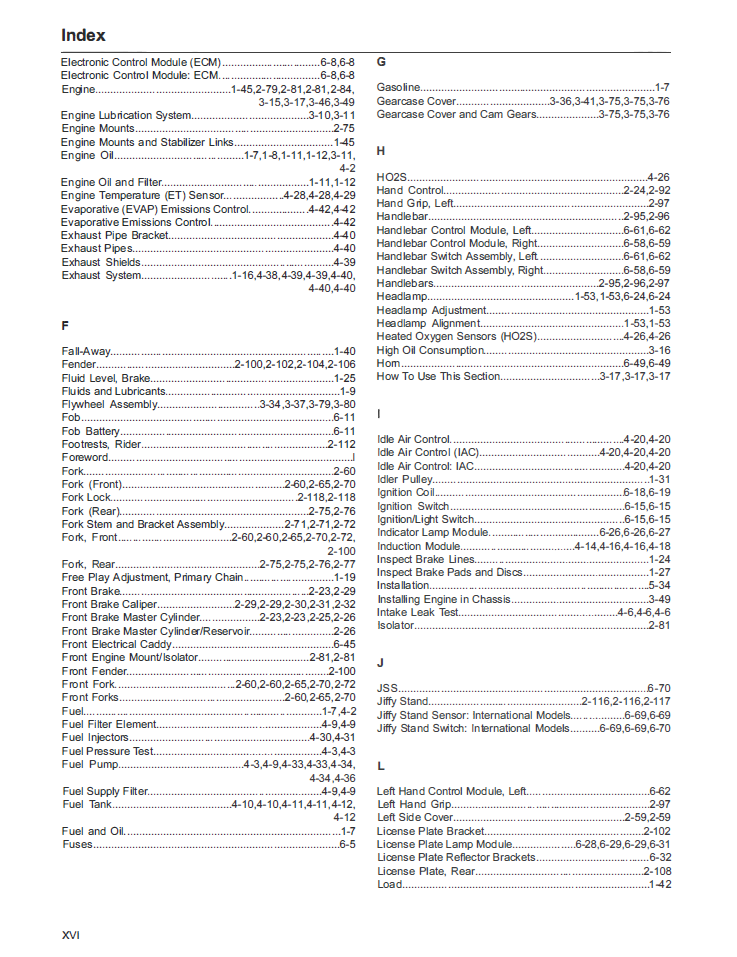 Harley Davidson 2022 Sportster XL Models Service Manual