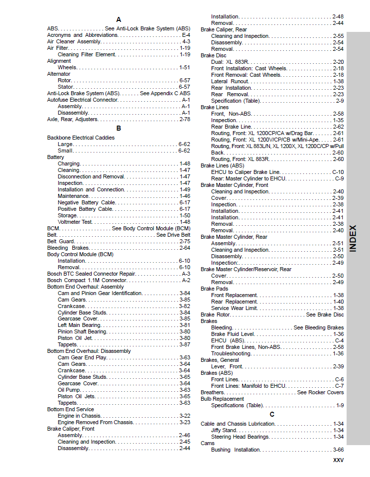 Harley Davidson 2014 Sportster Models Service & Electrical Diagnostic Manual