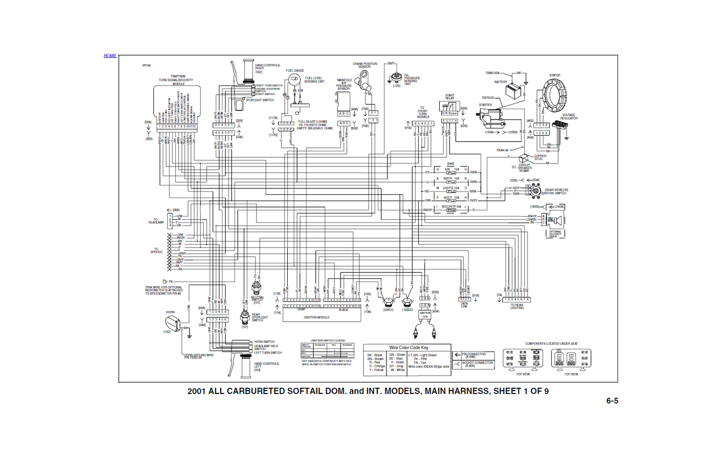 Harley Davidson 2001 Softail Models Service & Electrical Diagnostic Manual
