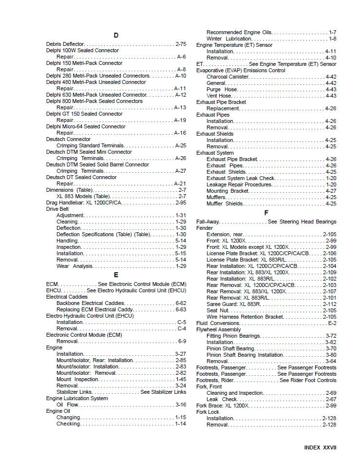 Harley Davidson 2014 Sportster Models Service & Electrical Diagnostic Manual