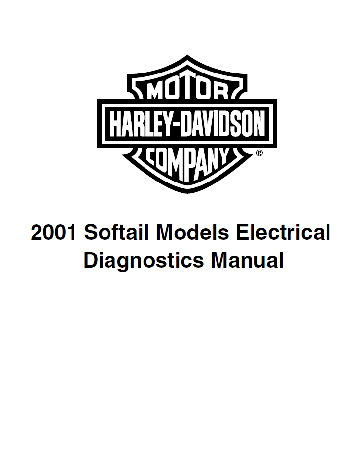 Harley Davidson 2001 Softail Models Service & Electrical Diagnostic Manual