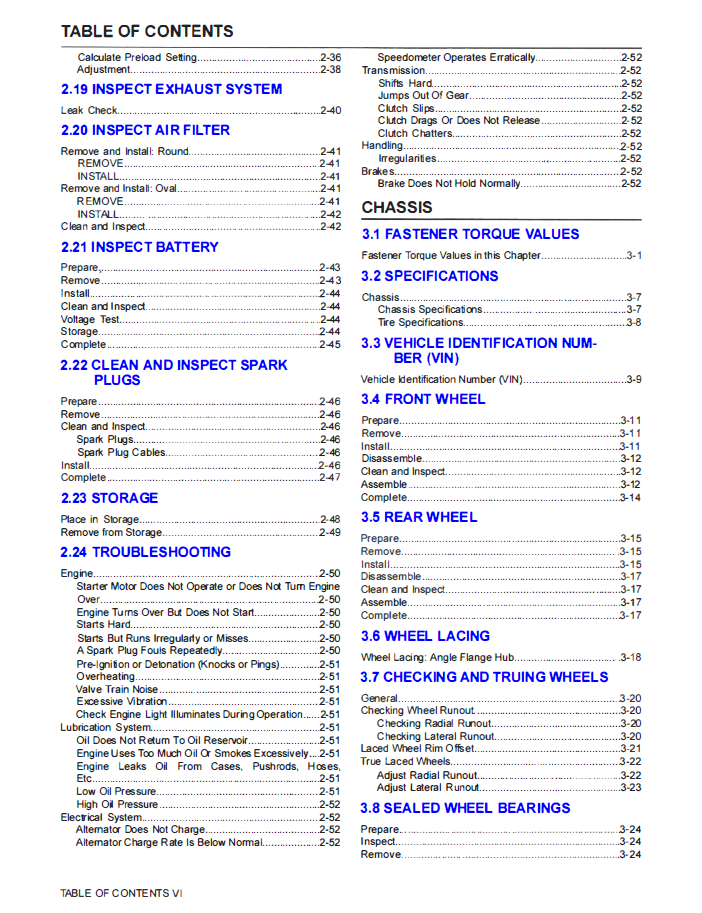 Harley Davidson 2021 Softail Models Service Manual