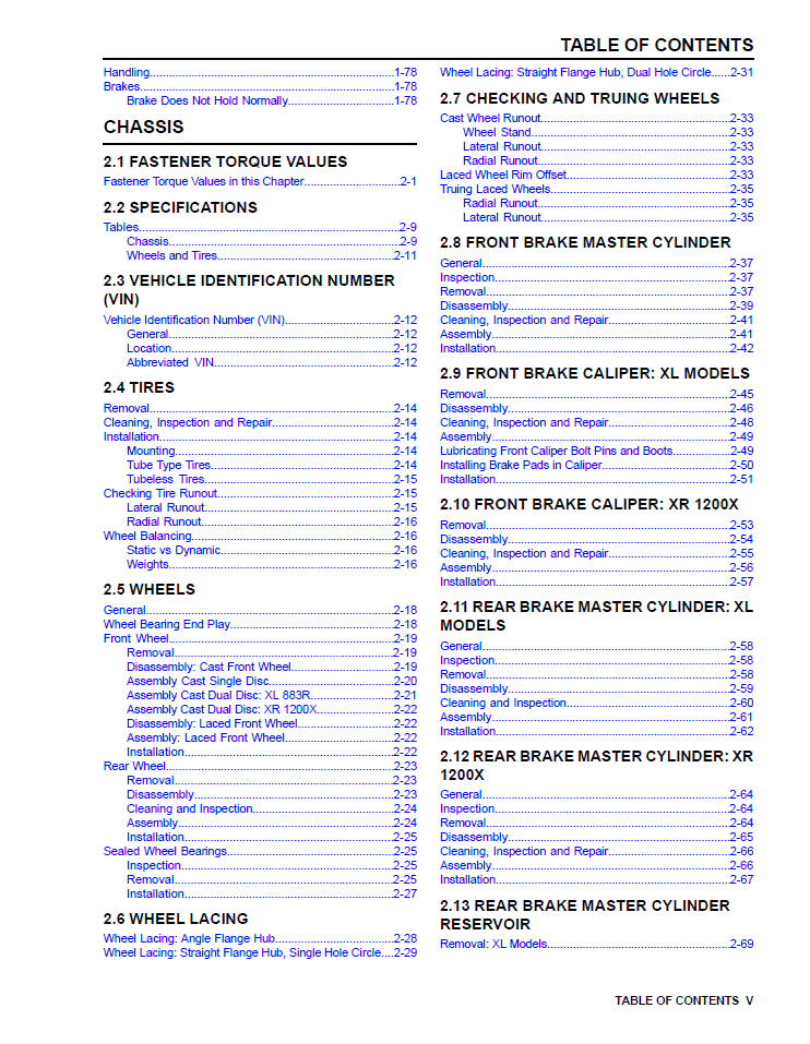 Harley Davidson 2013 Sportster Models Service & Electrical Diagnostic Manual