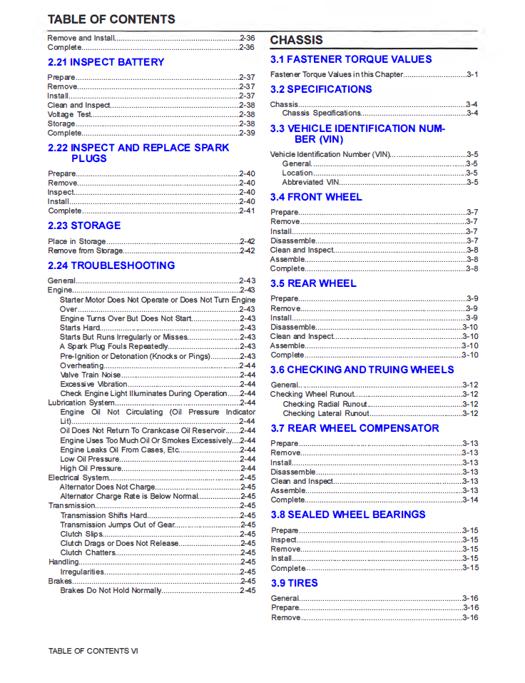 Harley Davidson 2024 Sportster RH975 Service Manual