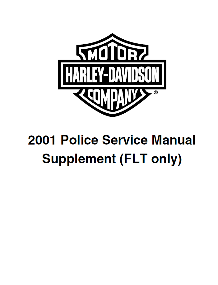 Harley Davidson 2001 Touring Models Service & Electrical Diagnostic Manual