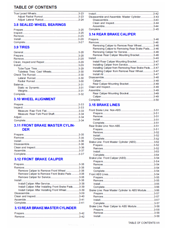 Harley Davidson 2024 Softail Models Service Manual
