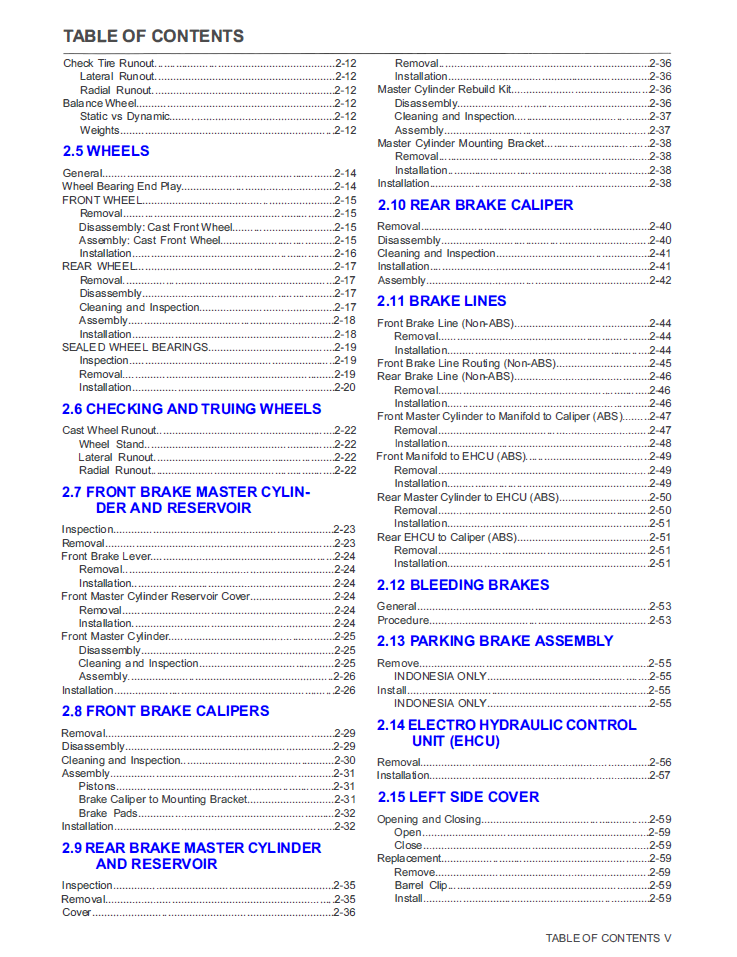 Harley Davidson 2022 Sportster XL Models Service Manual