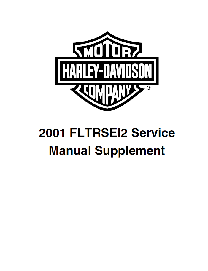 Harley Davidson 2001 Touring Models Service & Electrical Diagnostic Manual