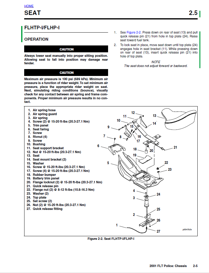 Harley Davidson 2001 Touring Models Service & Electrical Diagnostic Manual