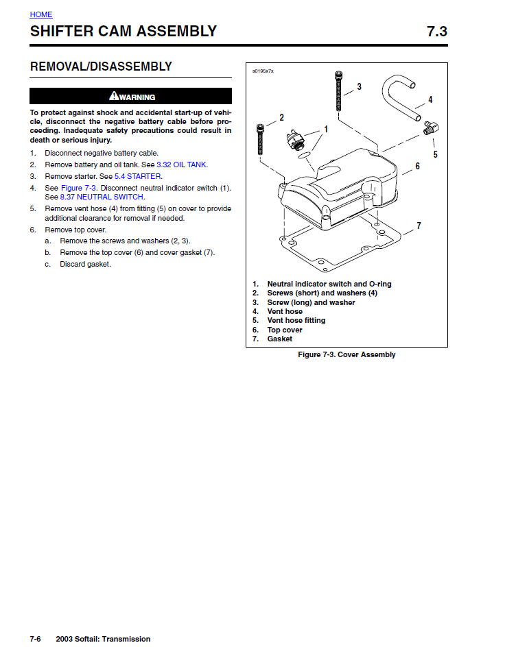 Harley Davidson 2003 Softail Models Service & Electrical Diagnostic Manual