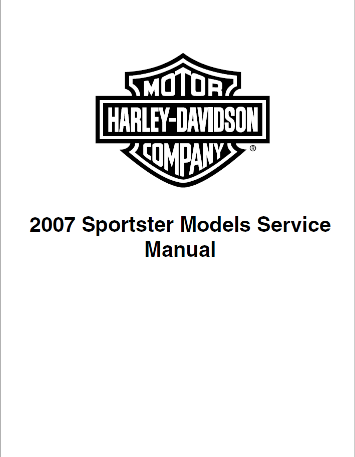 Harley Davidson 2007 Sportster Models Service & Electrical Diagnostic Manual