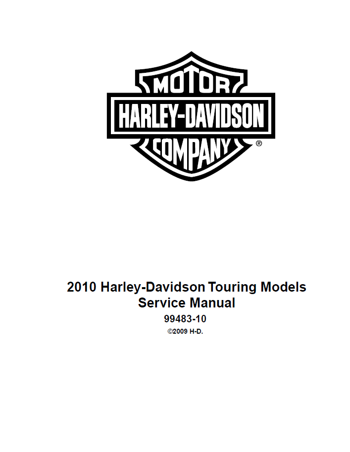 Harley Davidson 2010 Touring Models Service & Electrical Diagnostic Manual