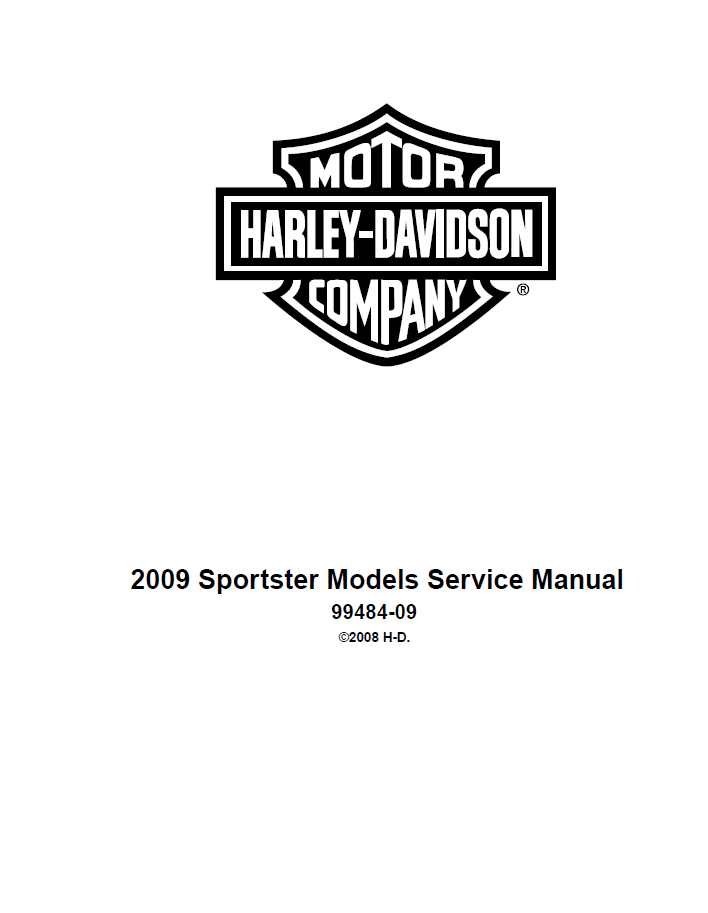 Harley Davidson 2009 Sportster Models Service & Electrical Harley Davidson 2009 Sportster Models Service & Electrical