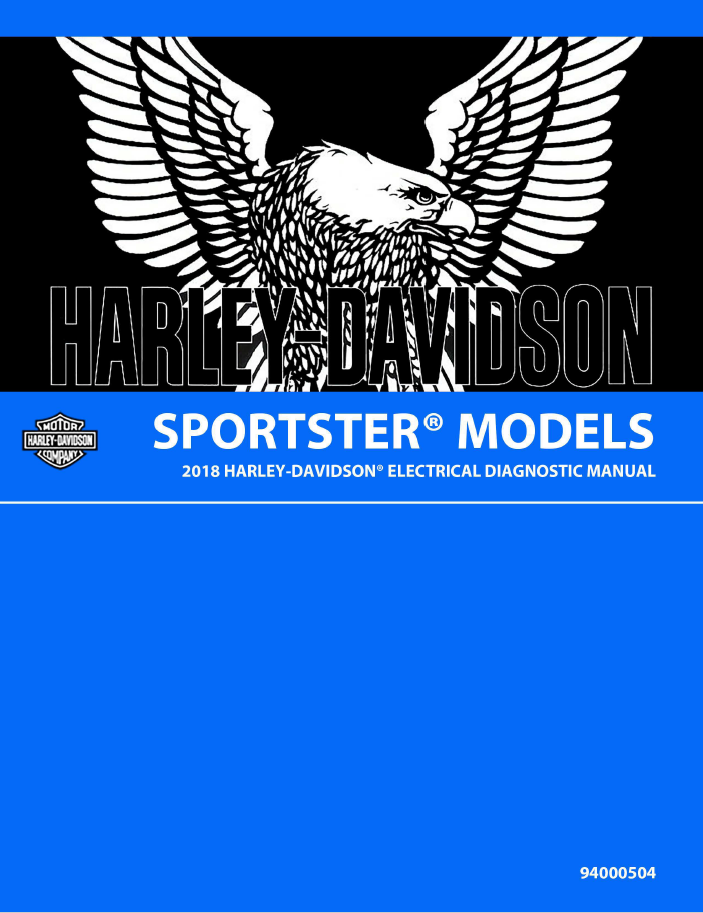 Harley Davidson 2018 Sportster Models Service & Electrical Diagnostic Manual