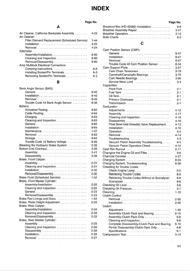 Harley Davidson 1999 Dyna Models Service Manual