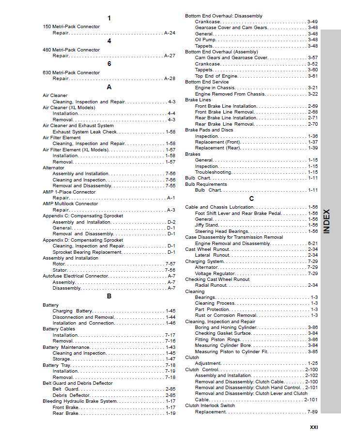 Harley Davidson 2008 Sportster Models Service & Electrical Diagnostic Manual