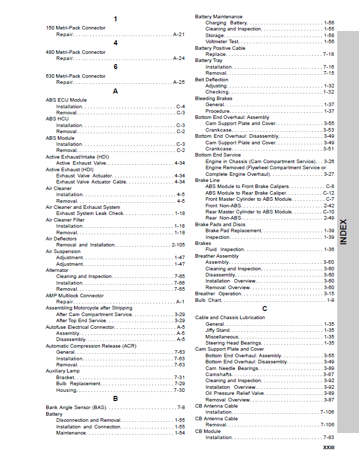 Harley Davidson 2010 Touring Models Service & Electrical Diagnostic Manual