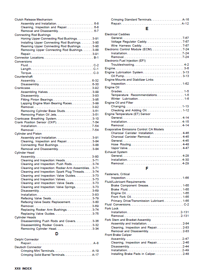 Harley Davidson 2008 Sportster Models Service & Electrical Diagnostic Manual