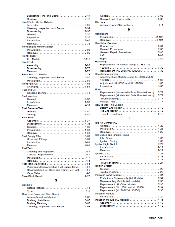 Harley Davidson 2008 Sportster Models Service & Electrical Diagnostic Manual