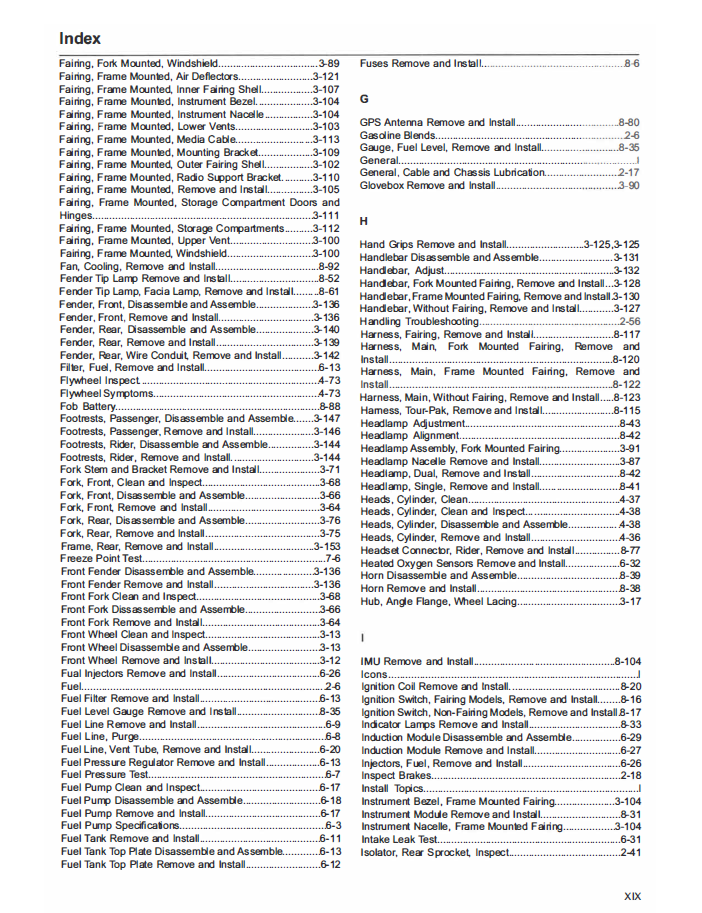 Harley Davidson 2022 Touring Models Service Manual