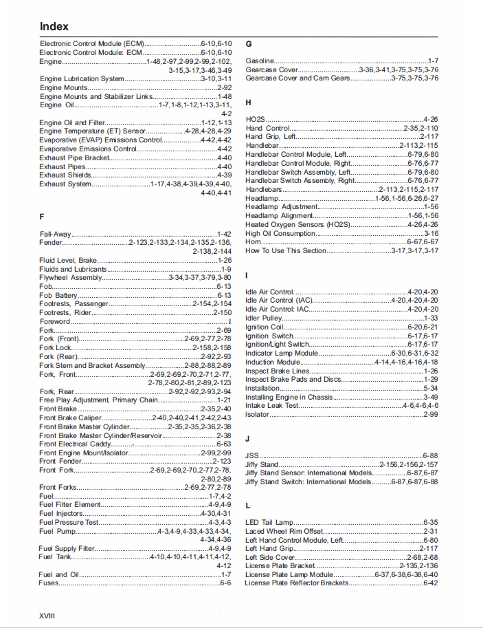 Harley Davidson 2018 Sportster Models Service & Electrical Diagnostic Manual