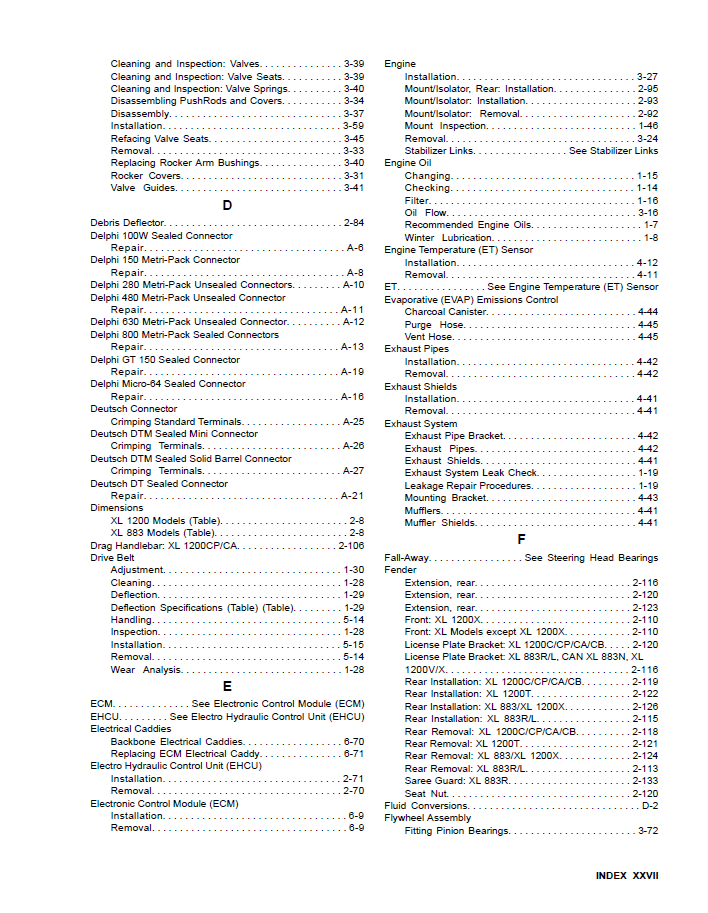Harley Davidson 2015 Sportster Models Service & Electrical Diagnostic Manual