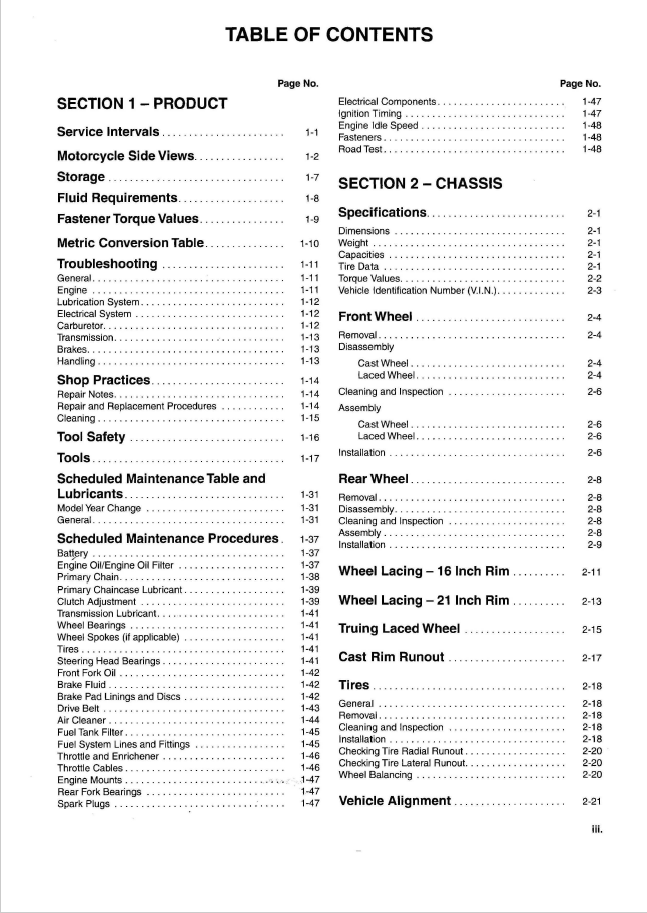 Harley Davidson 1999 Dyna Models Service Manual