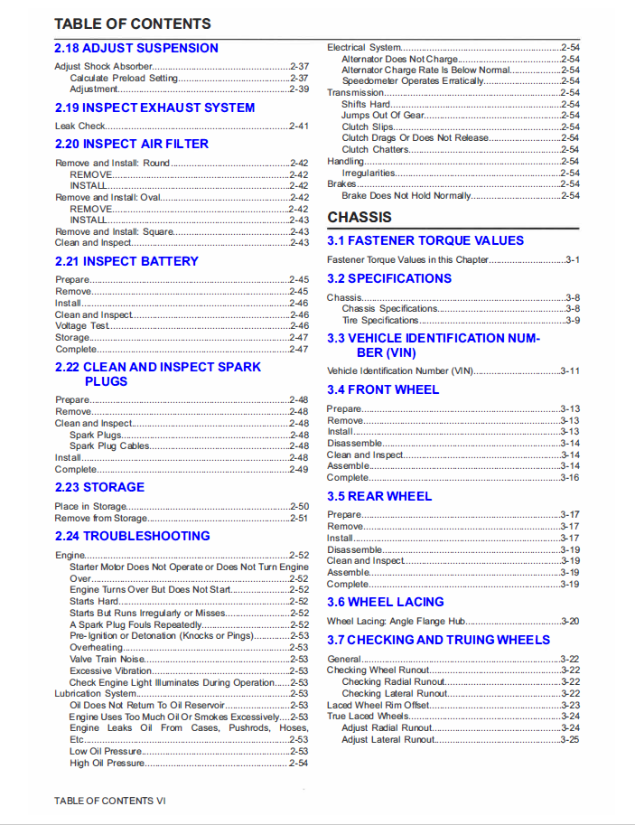 Harley Davidson 2020 Softail Models Service Manual