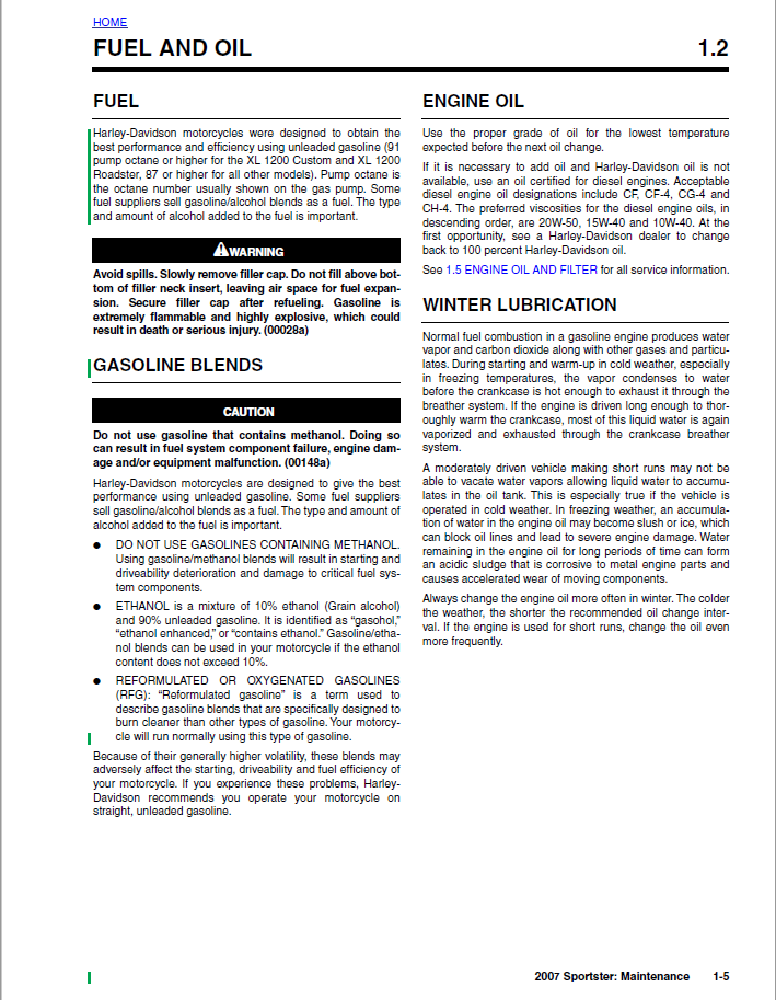Harley Davidson 2007 Sportster Models Service & Electrical Diagnostic Manual