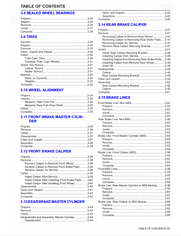 Harley Davidson 2020 Softail Models Service Manual