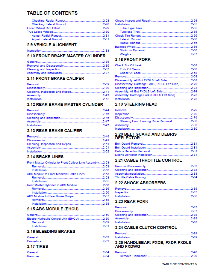 Harley Davidson 2017 Dyna Models Service & Electrical Diagnostic Manual