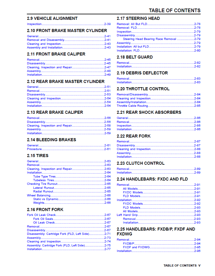 Harley Davidson 2014 Dyna Models Service & Electrical Diagnostic Manual