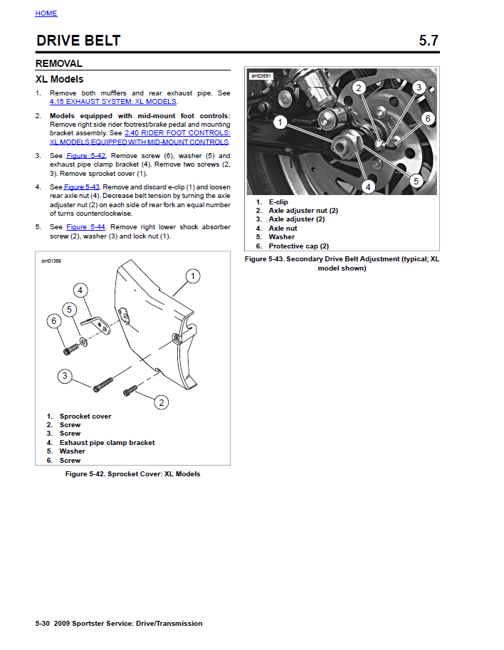 Harley Davidson 2009 Sportster Models Service & Electrical Diagnostic Manual