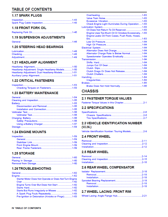 Harley Davidson 2010 Touring Models Service & Electrical Diagnostic Manual