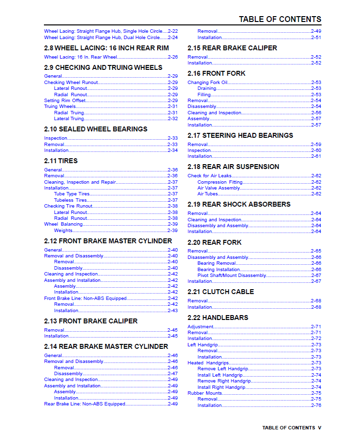 Harley Davidson 2010 Touring Models Service & Electrical Diagnostic Manual