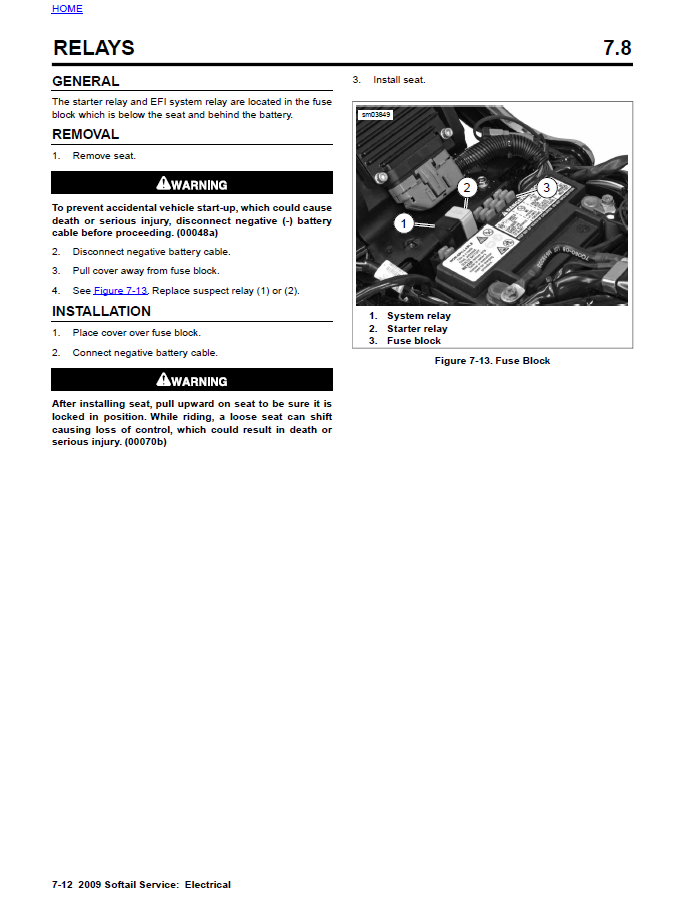 Harley Davidson 2009 Softail Models Service & Electrical Diagnostic Manual