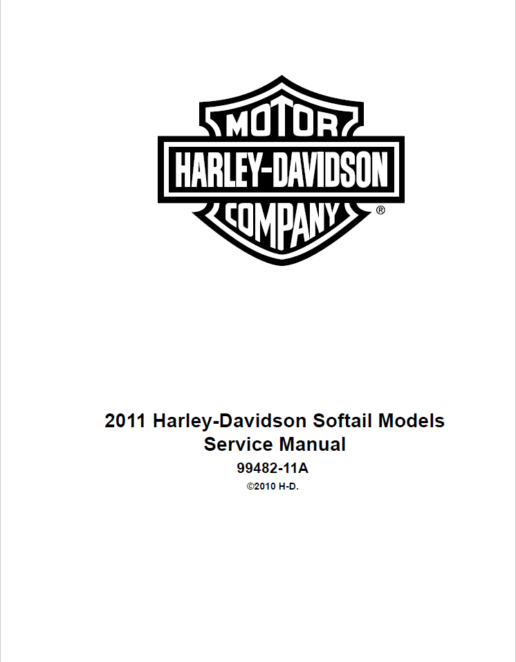 Harley Davidson 2011 Softail Models Service & Electrical Diagnostic Manual