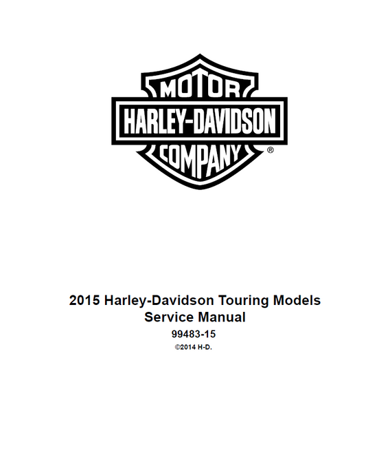 Harley Davidson 2015 Trike Models Service & Electrical Diagnostic Manual