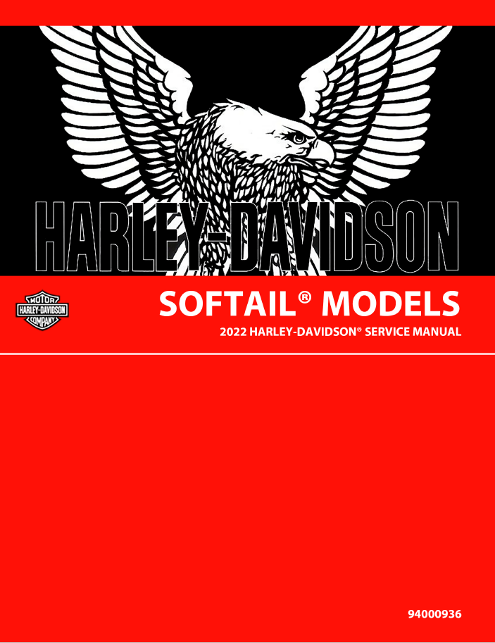 Harley Davidson 2022 Softail Models Service Manual