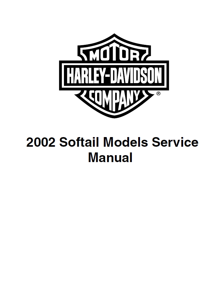 Harley Davidson 2002 Softail Models Service & Electrical Diagnostic Manual