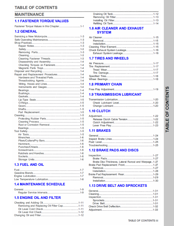 Harley Davidson 2022 Sportster XL Models Service Manual