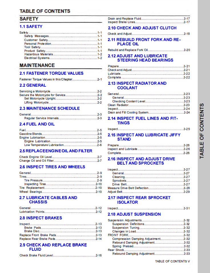 Harley Davidson 2023 Sportster RH1250S Service Manual