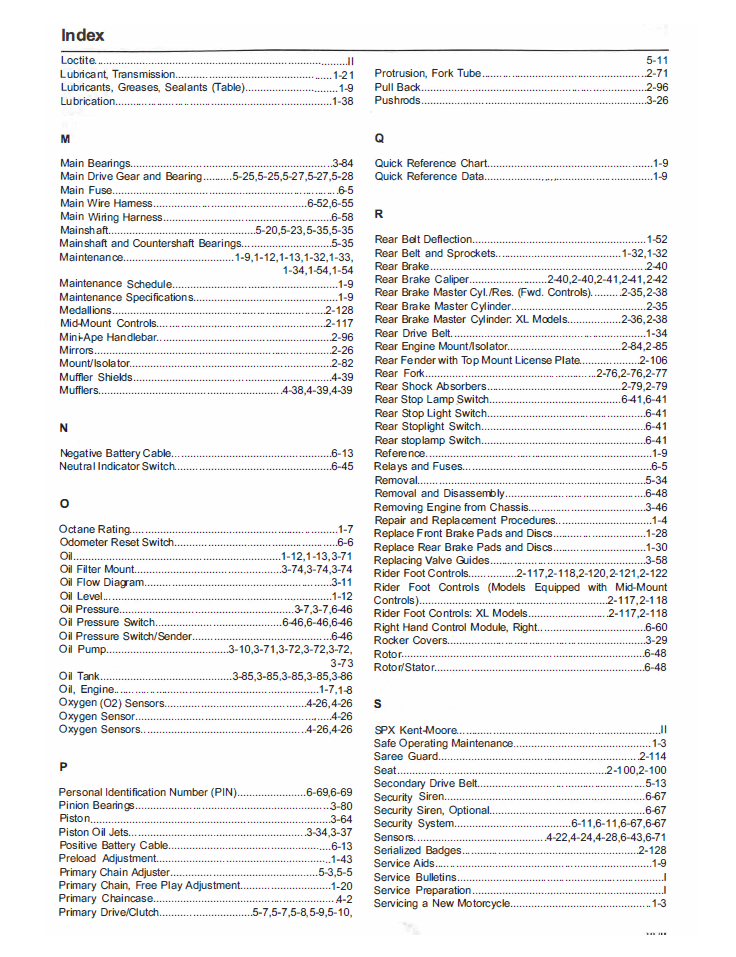 Harley Davidson 2021 Sportster Models Service Manual