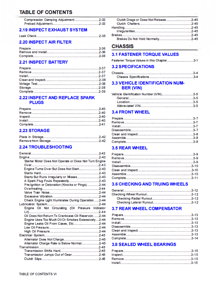 Harley Davidson 2023 Sportster RH1250S Service Manual